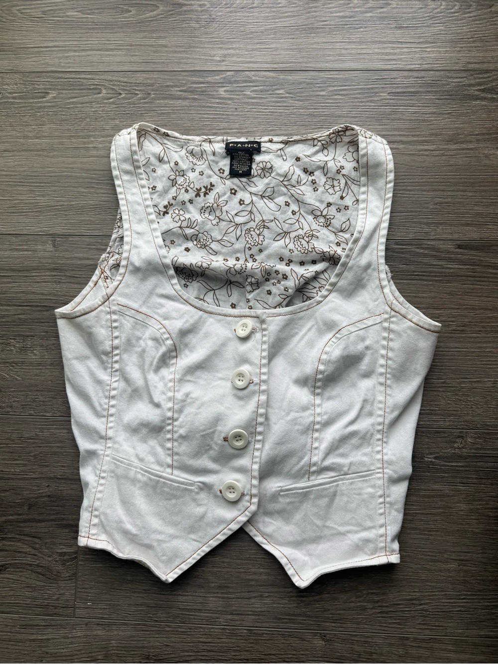 Indie Fitted Vest Cottagecore Boho Top